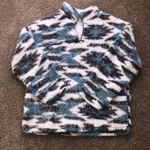 Half zip Sherpa pullover